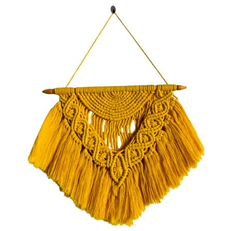 Handcrafted Yellow Cotton Wall Decor